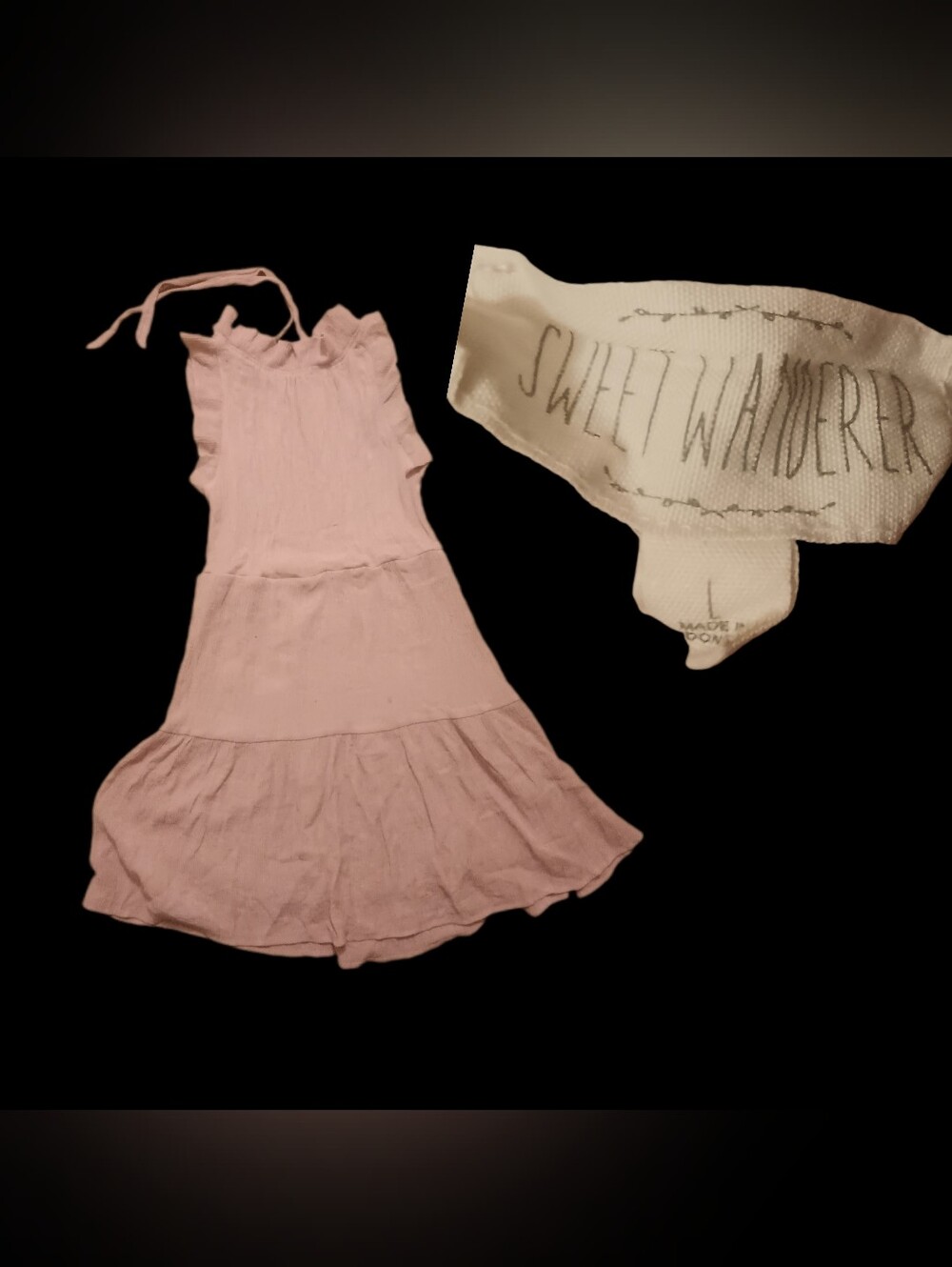 NOW $5. Sweet Wanderer Blush Pink Tiered Ruffle Slip